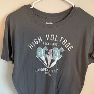 AC/DC High Voltage European Tour Gray Tee